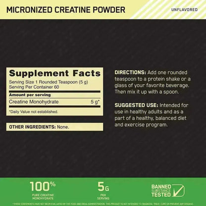 Creatine Powder Micronized Optimum Nutrition